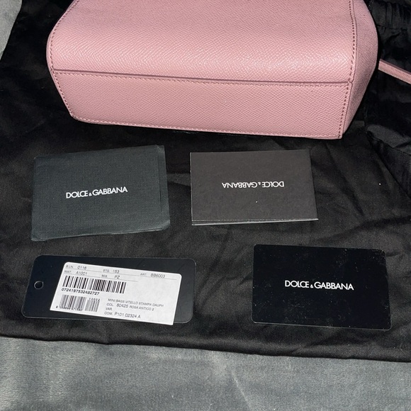 Preloved Dolce n Gabbana mini 2 way bag excellent condition color is light pink - Picture 8 of 13